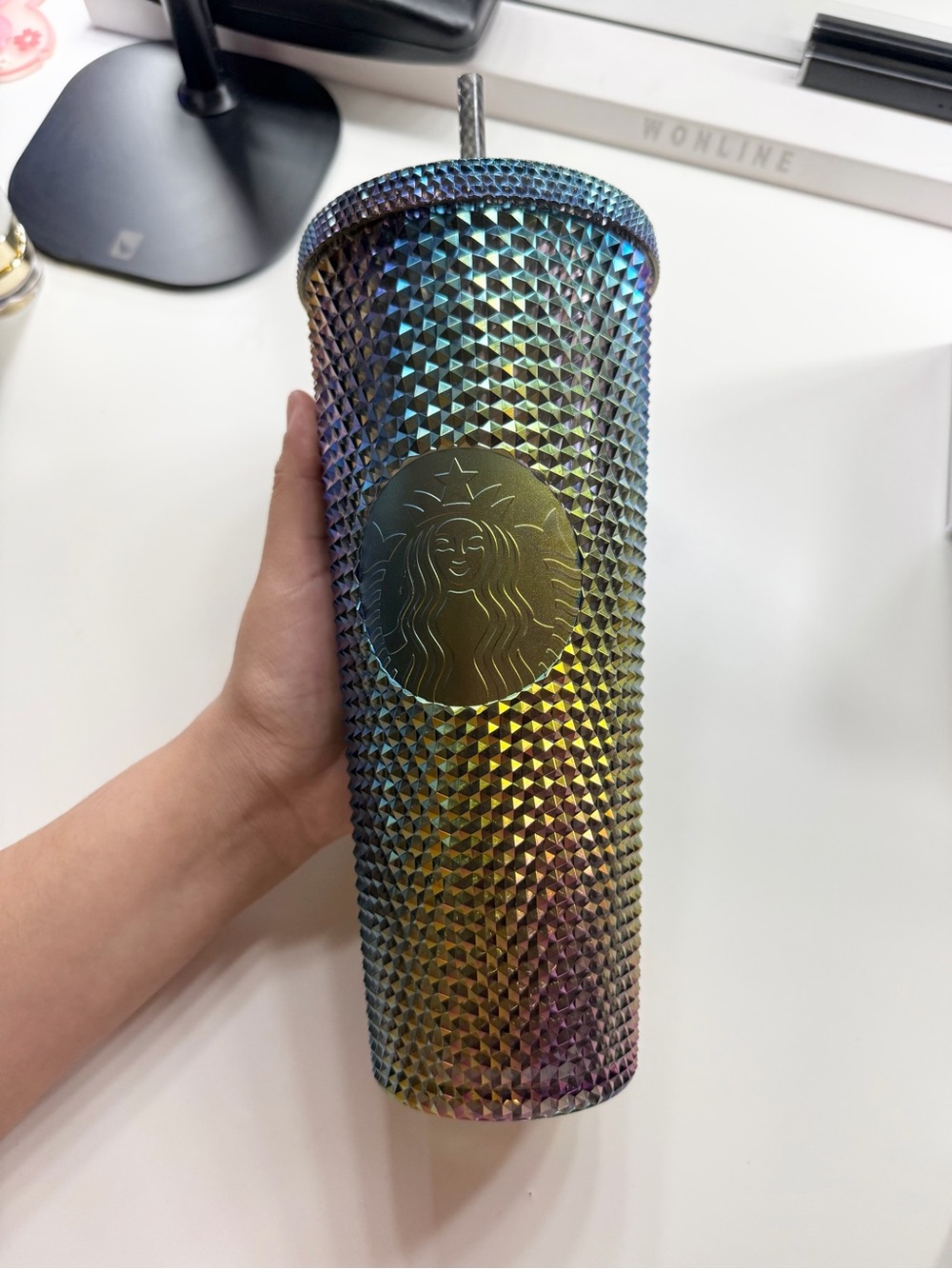 Starbucks Dark Oil Slick Studded Tumbler
